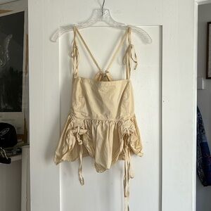 Ella Mae butterfly top beige size M cotton